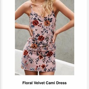 Brand new floral velvet dress!